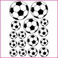 Kit Autocolante decorativo  16 bolas de futebol