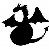 Autocolante ardósia dragón