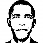 Autocolante decorativo Barack Obama