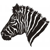 Autocolante decorativo cabeça de  zebra