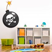 Autocolante decorativo infantil bomba pirata