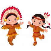 Autocolante decorativo infantil indiano