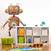 Autocolante decorativo infantil robôs