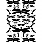 Kit Autocolante decorativo  36 libélulas
