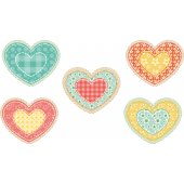 Kit Autocolante decorativo infantil 5 coraçãoes