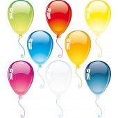 Kit Autocolante decorativo infantil 8 balões