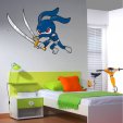 Autocolante decorativo infantil Ninja