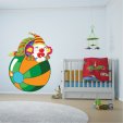 Autocolante decorativo infantil palhaço