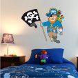 Autocolante decorativo infantil pirata