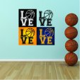 Autocolante decorativo love Basquetebol