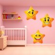 Kit Autocolante decorativo infantil 3 estrelas