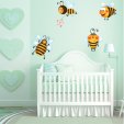 Kit Autocolante decorativo infantil 4 Abelhas