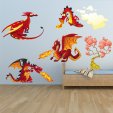 Kit Autocolante decorativo infantil 4 Dragons
