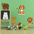 Kit Autocolante decorativo infantil 6 Animais