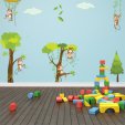 Kit Autocolante decorativo infantil macacos