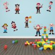 Kit Autocolante decorativo infantil piratas