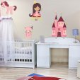 Kit Autocolante decorativo infantil princesa