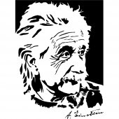 Autocolante decorativo Albert Einstein