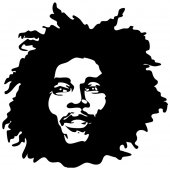 Autocolante decorativo Bob Marley