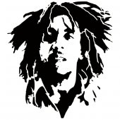 Autocolante decorativo Bob Marley