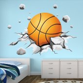 Autocolante decorativo bola de basquetebol