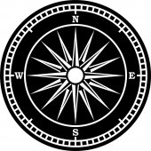 Autocolante decorativo bússola