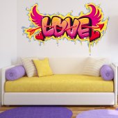 Autocolante decorativo graffiti love