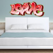 Autocolante decorativo graffiti love