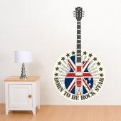 Autocolante decorativo guitarra