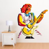 Autocolante decorativo guitarrista