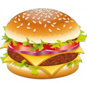 Autocolante decorativo hamburguesa