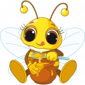 Autocolante decorativo infantil abeja