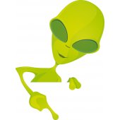 Autocolante decorativo infantil alienígena