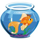 Autocolante decorativo infantil aquário
