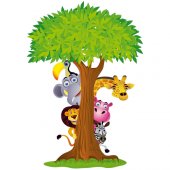 Autocolante decorativo infantil árbol