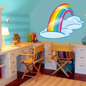 Autocolante decorativo infantil arco-íris