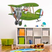 Autocolante decorativo infantil avião