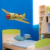 Autocolante decorativo infantil avião