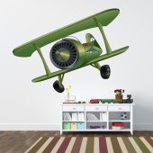 Autocolante decorativo infantil avião