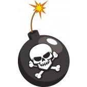 Autocolante decorativo infantil bomba pirata