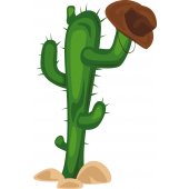 Autocolante decorativo infantil cactus