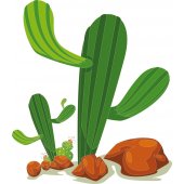 Autocolante decorativo infantil cactus