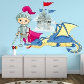 Autocolante decorativo infantil cavaleiros