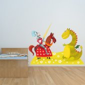 Autocolante decorativo infantil cavaleiros