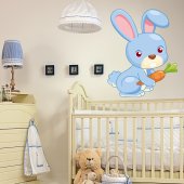 Autocolante decorativo infantil coelho