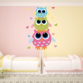 Autocolante decorativo infantil corujas