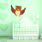 Autocolante decorativo infantil corujas