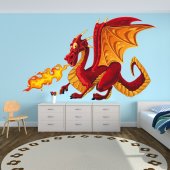 Autocolante decorativo infantil dragón