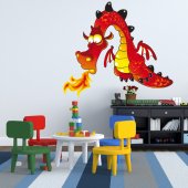 Autocolante decorativo infantil dragón