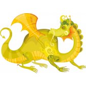 Autocolante decorativo infantil dragón